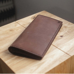 vegan leather tall wallet