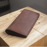 vegan leather tall wallet