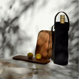 Canvas and leather Wine Bottle bag 