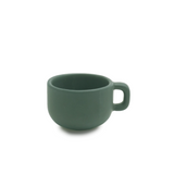Green Ceramic coffee cups. Artisan made 