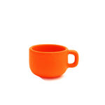 Orange Ceramic coffee cups. Artisan made 