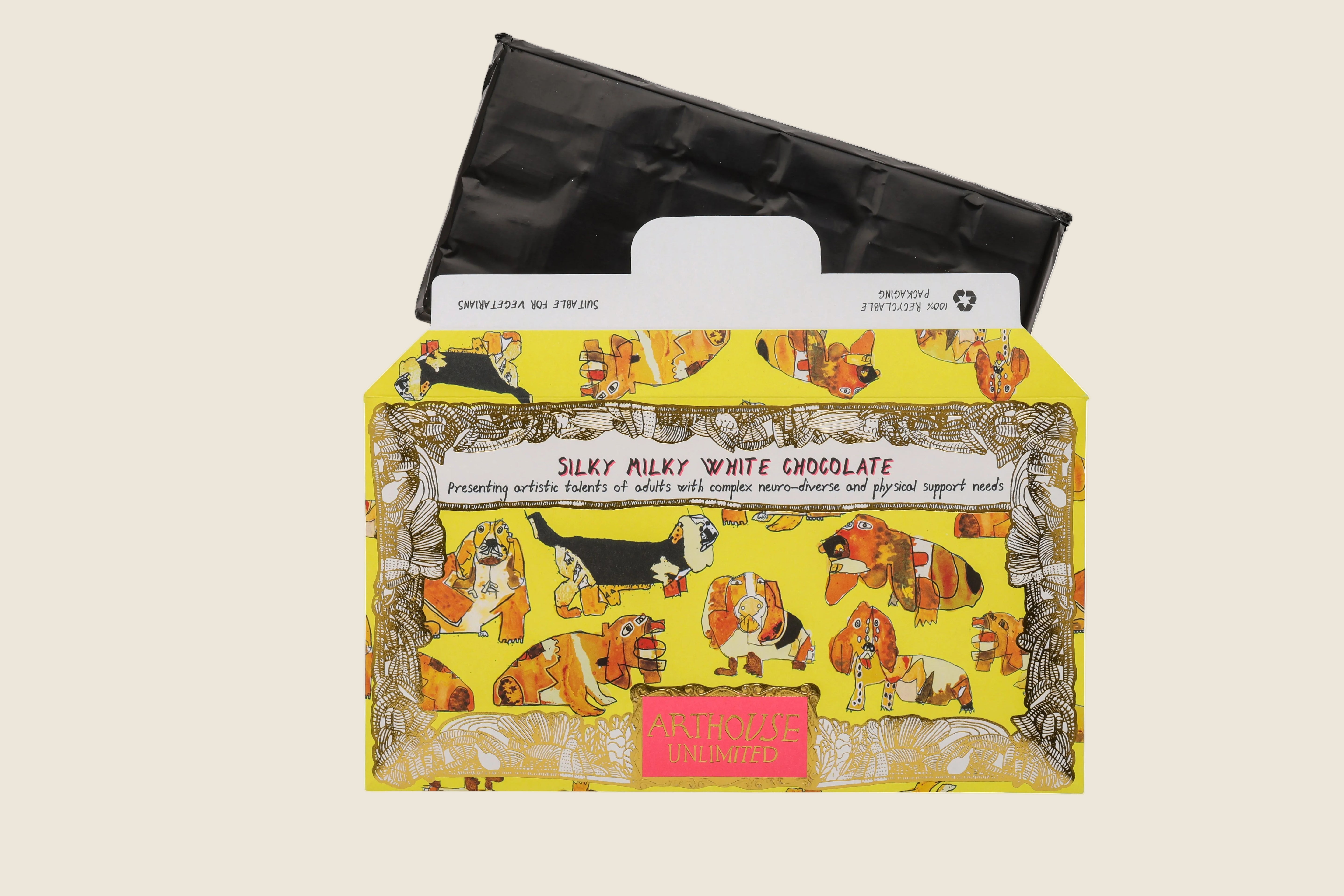 vanilla white chocolate bar for client and event gifts with impact