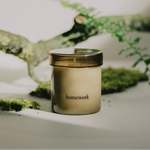 Vegan candle inspired by the wood element, suitable for wellness corporate gifting