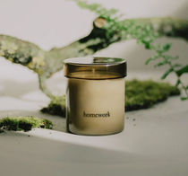 Vegan candle inspired by the wood element, suitable for wellness corporate gifting