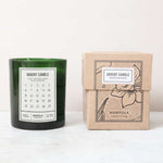 Double-wicked advent candle by Norfolk Natural Living, shown with packaging