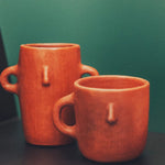 Artisan Clay Coffee Mug in clay, two mugs