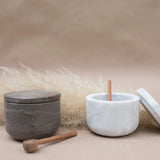 Handcarved artisan marble salt set unique luxury corporate gift VIP client events executive gifting