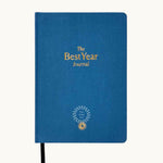 Best Year Journal, front cover in blue, showing logo placement
