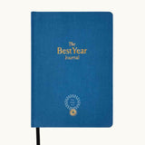 Best Year Journal, front cover in blue, showing logo placement