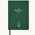Best Year Journal, front cover in green, showing logo placement