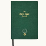 Best Year Journal, front cover in green, showing logo placement