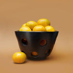 black clay fruit bowl, premium corporate gift for client gifting and executive gifting