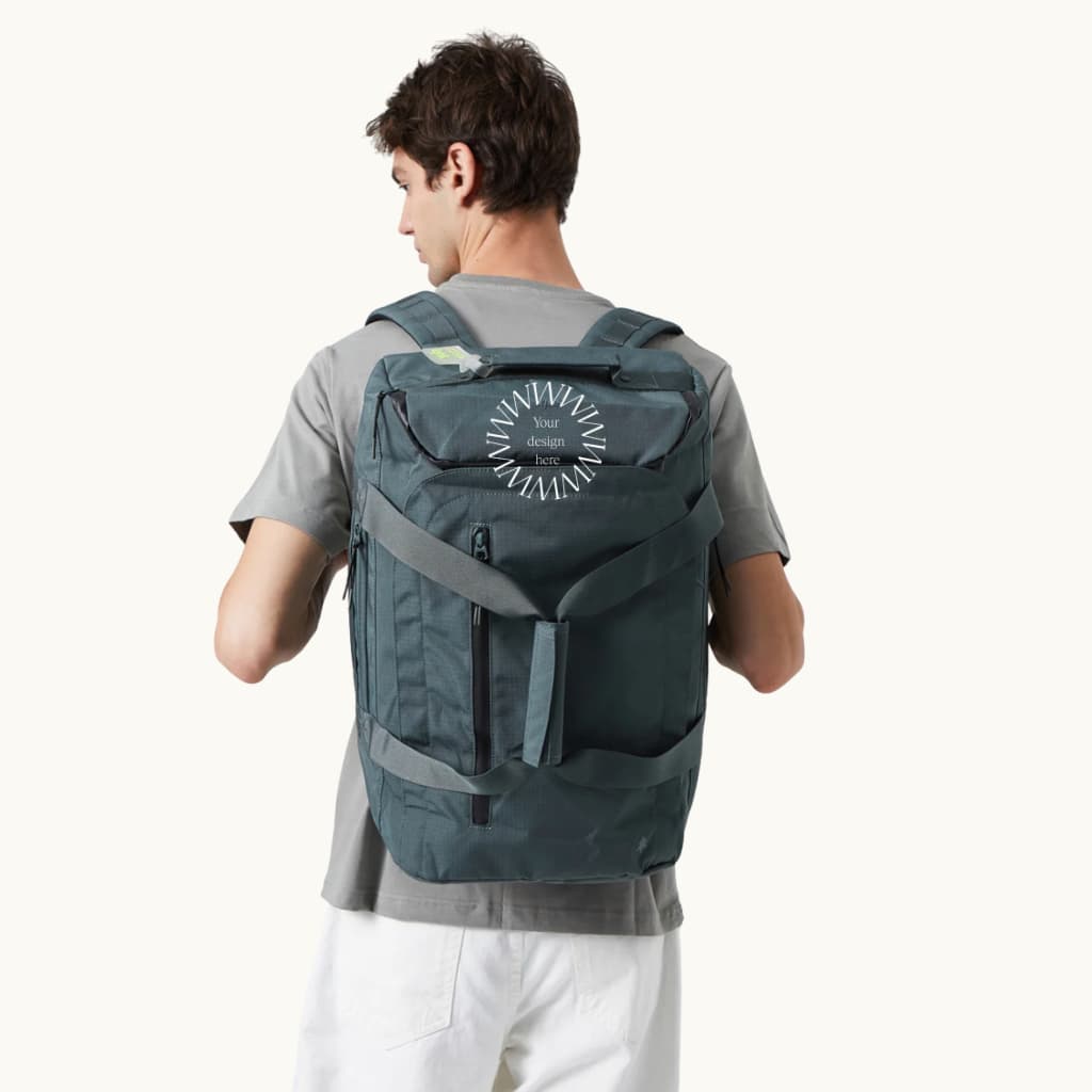 Cabin Backpack 30L in laurel, worn