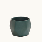 Detail of ceramic coffee cup in green. dishwasher and microwave safe. Sustainable client thank you gifts
