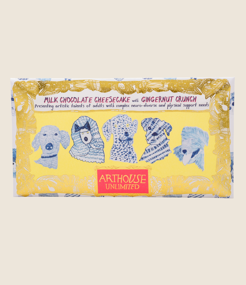 cheesecake art milk chocolate bar for client and event gifts with impact