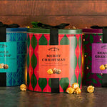 Christmas Popcorn Gift Tin, three tins lined up