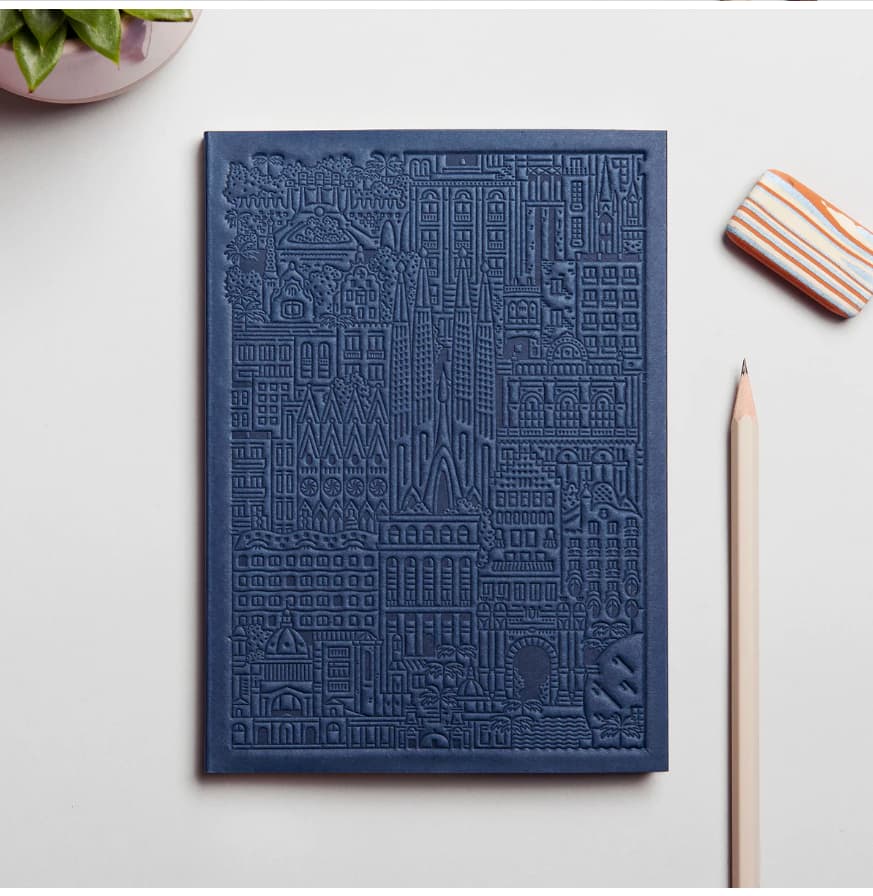 City notebook Barcelona blue personalised branded corporate gift executive gifting