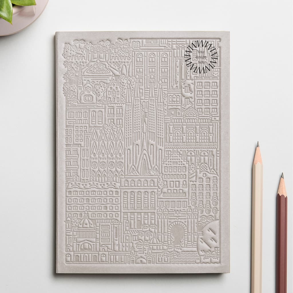 ity notebook Barcelona grey personalised branded corporate gift executive gifting