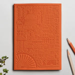 City notebook London orange personalised branded corporate gift executive gifting