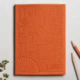 City notebook London orange personalised branded corporate gift executive gifting