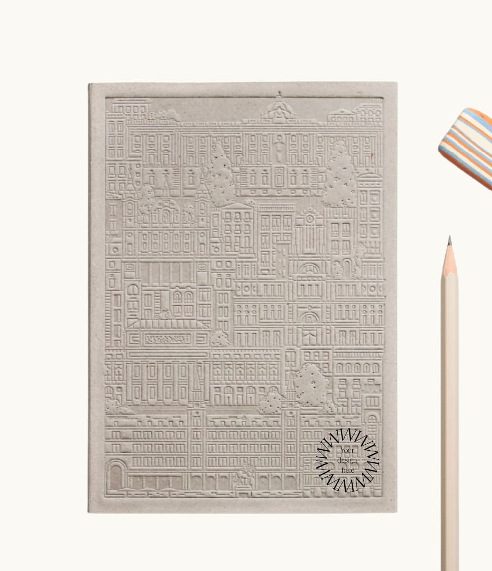 City notebook Madrid grey personalised branded corporate gift VIP client events