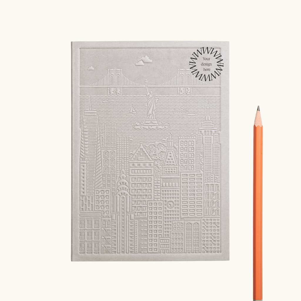  City notebook New York grey personalised branded corporate gift VIP client events