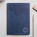 City notebook Paris blue personalised branded corporate gift client events
