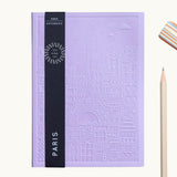 City notebook Paris lavender personalised branded corporate gift premium corporate swag