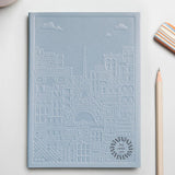 City notebook Paris light blue personalised branded corporate gift corporate events