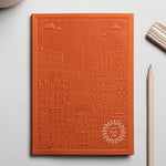 City notebook Paris orange personalised branded corporate gift executive gifting