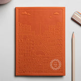 City notebook Paris orange personalised branded corporate gift executive gifting