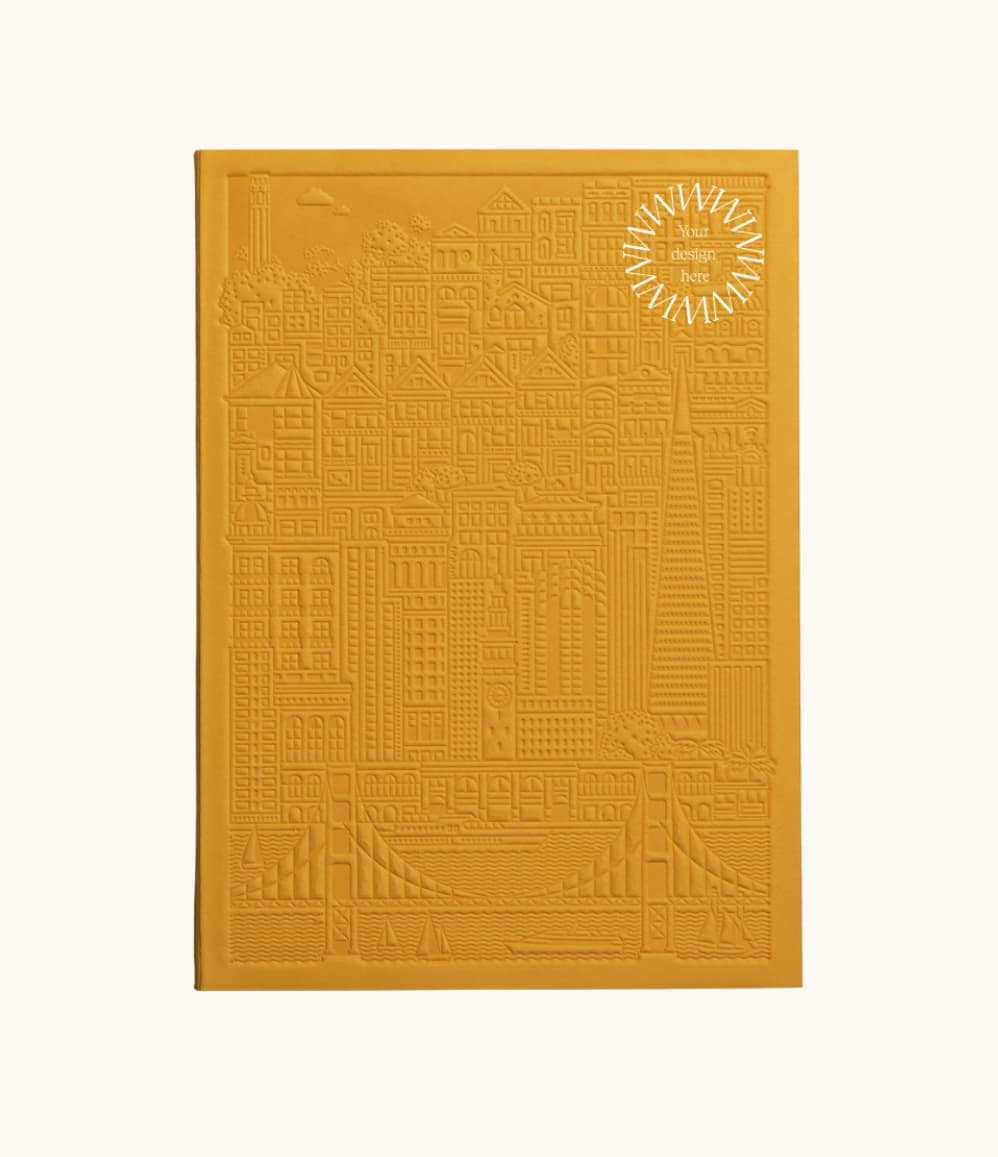 City notebook San Francisco yellow personalised branded corporate gift brand activation