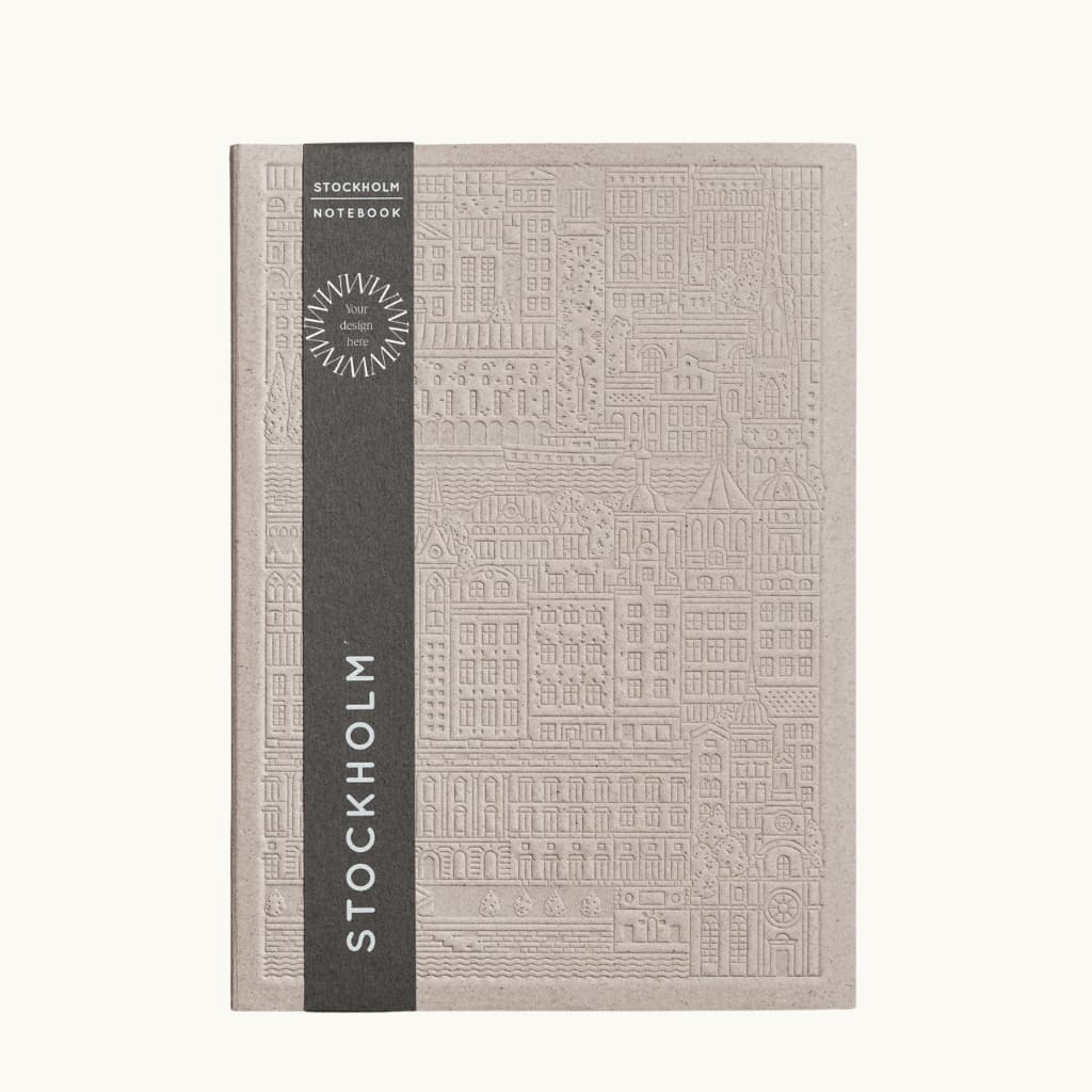 City notebook Stockholm grey personalised branded corporate gift VIP client events