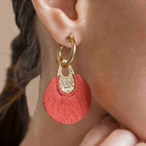 Coral tassel gold hoop earrings for VIP premium corporate gifting and brand activations 