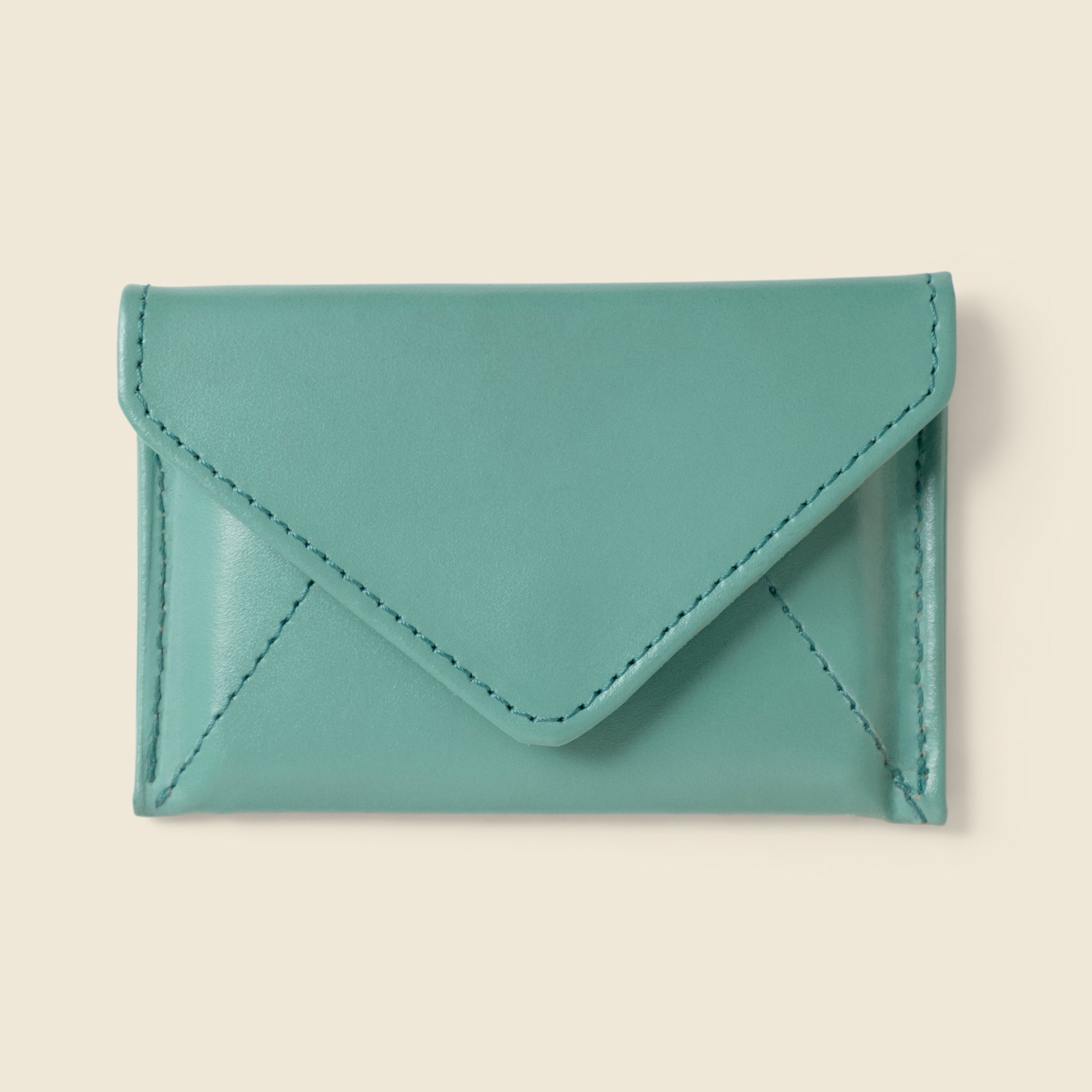 Premium leather wallet for high end corporate swag in turquoise
