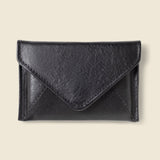 Sustainable leather wallet for corporate gifting in black
