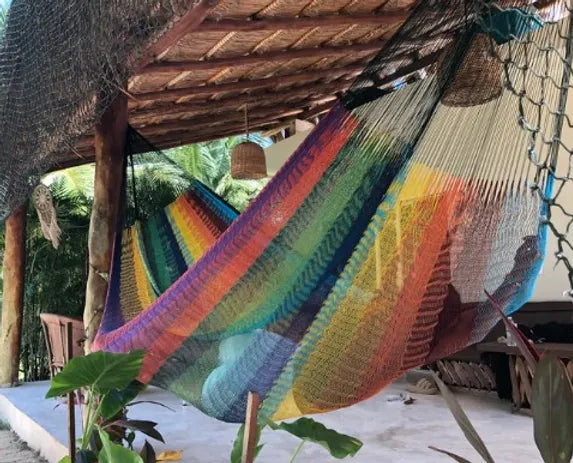 Branded cotton hammock for outdoor corporate events and client gifting