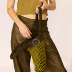 Unique artisan crochet bag sustainable conference gift brand activation