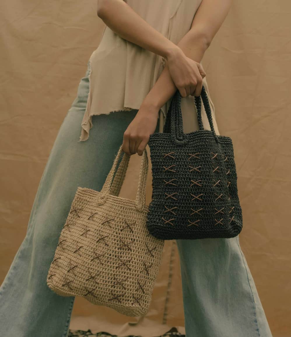 Luxury artisan crochet tote bags handcrafted Colombia premium brand activation gift UK