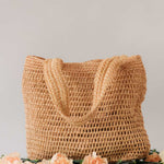 Single colour handwoven crochet tote bag premium VIP client gift UK
