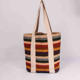 Sustainable striped tote bag eco friendly corporate event gift for vip clients and executives 