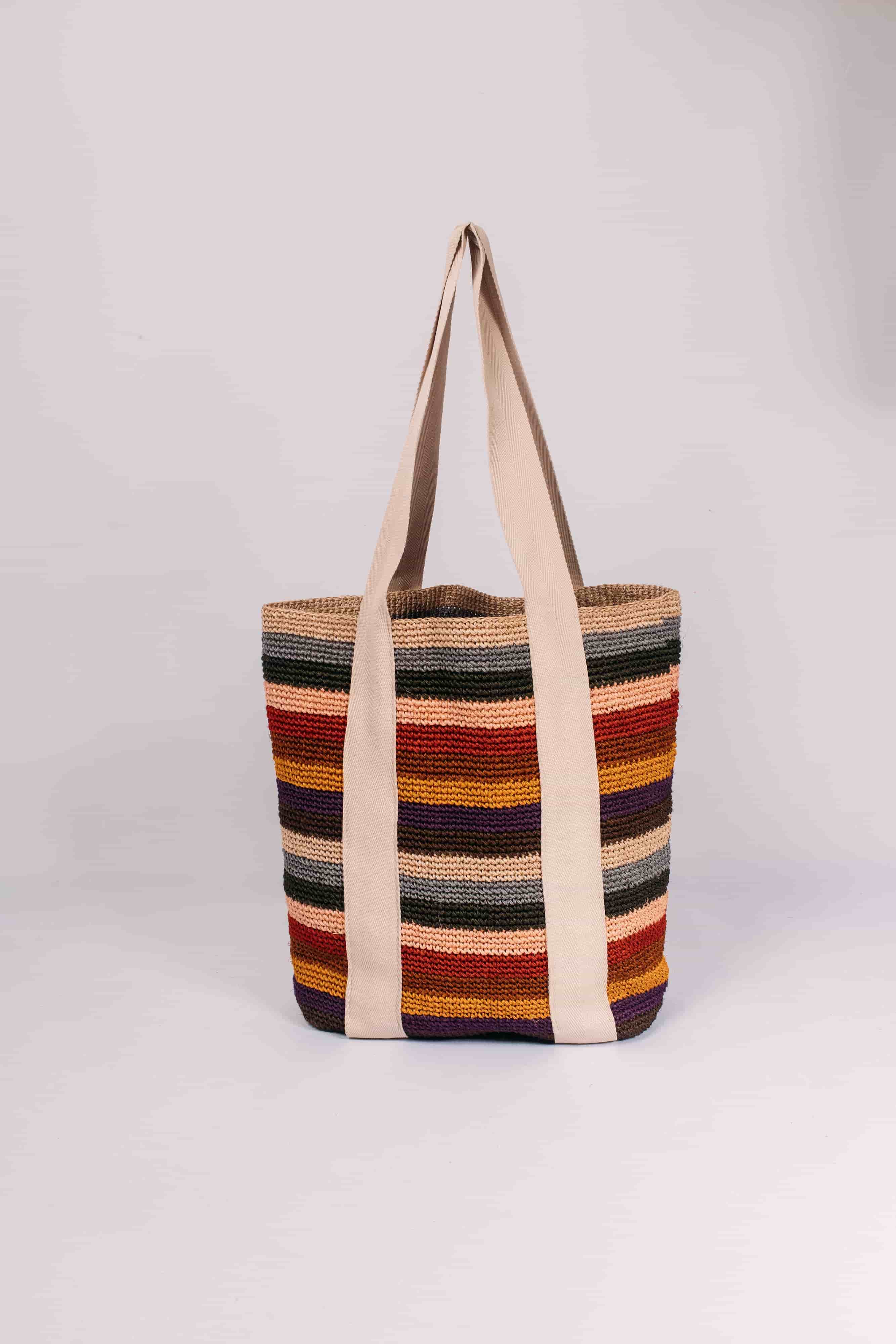 Sustainable striped tote bag eco friendly corporate event gift for vip clients and executives 
