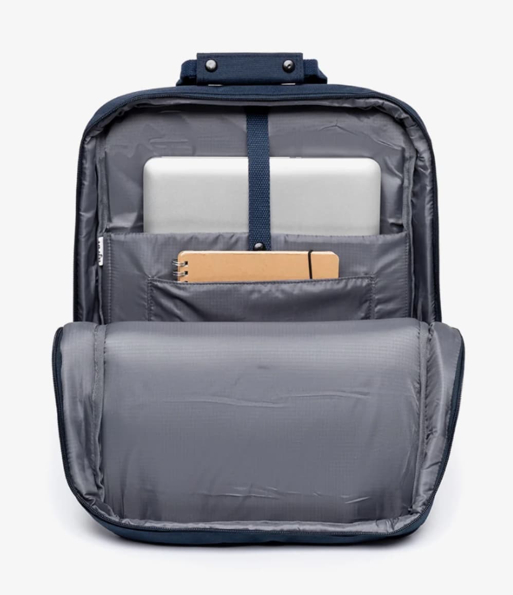 Daily 15" Backpack, inside view showing capacity