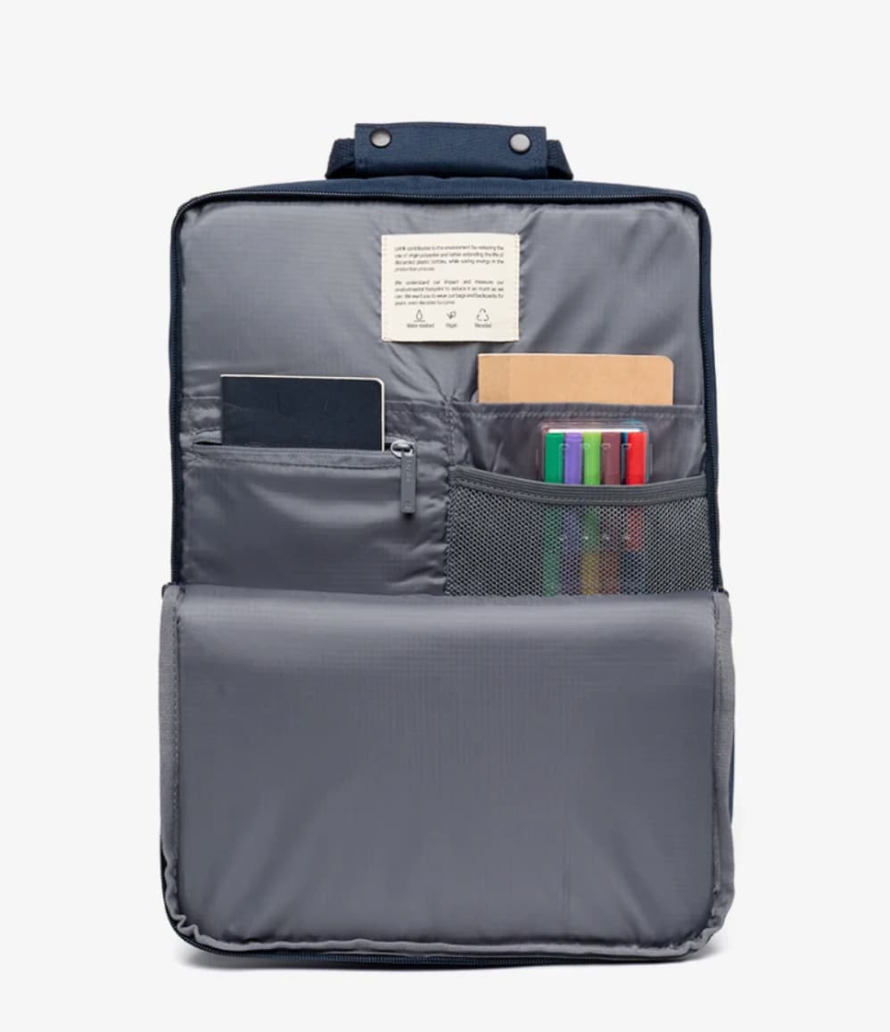 Daily 15" Backpack, inside view showing organisational pockets