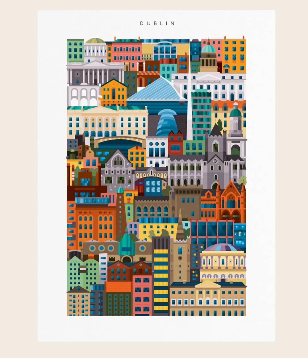 Dublin blockprint framed luxury corporate merchandise unique gift employee appreciation