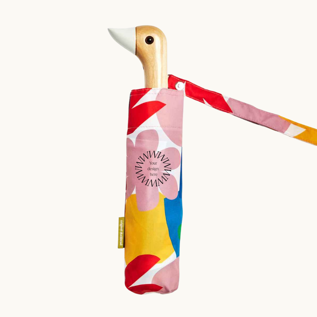  Wind resistant eco umbrella in Matisse design, customisable with company logo