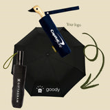 Eco-Friendly Travel Umbrella, showing logo placement detail