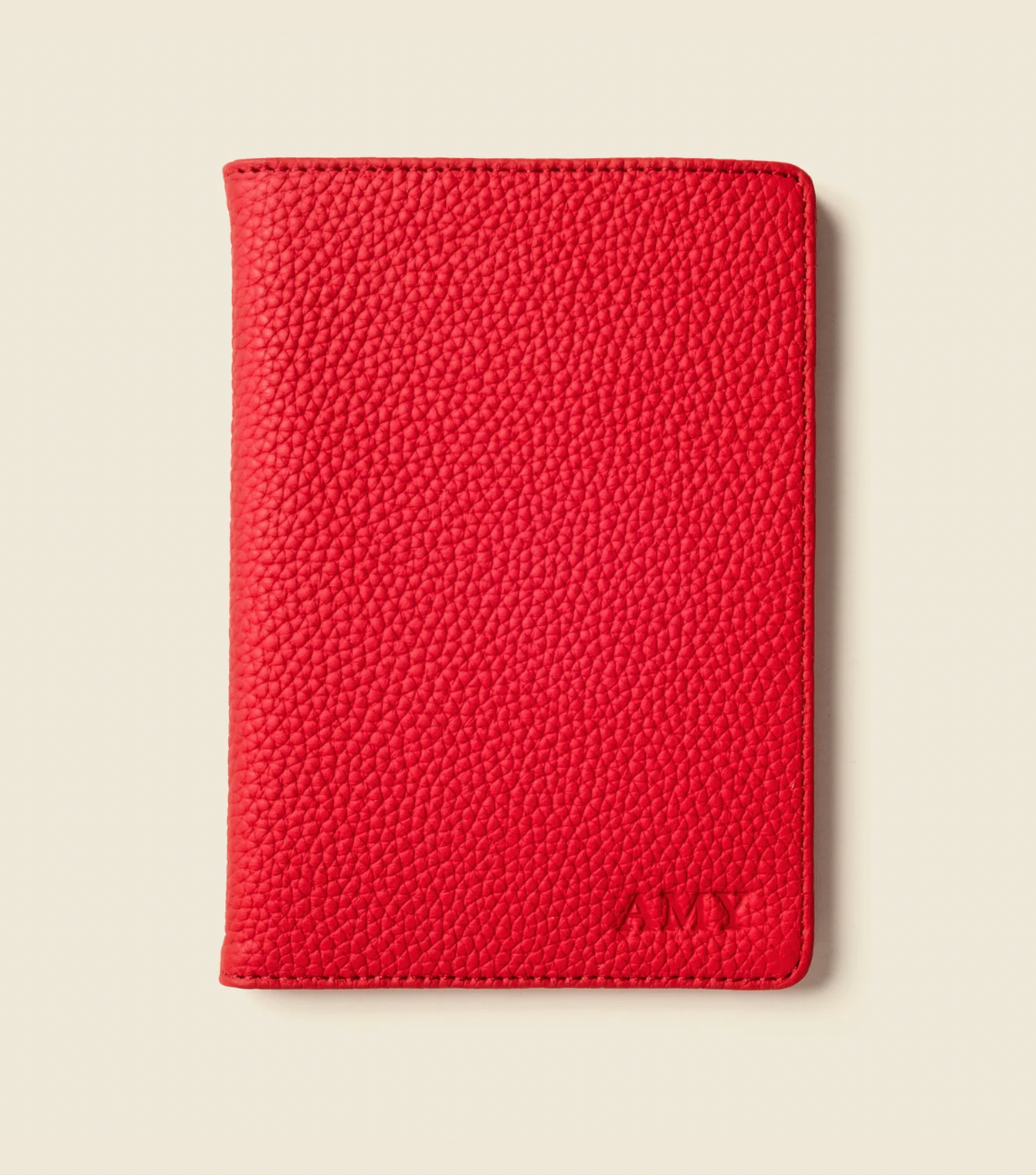 Custom leather passport holder with company logo for client gifts