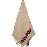 Unisex Beige Linen Shawl