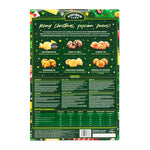 Back of green popcorn advent calendar. Christmas gift for teams and clients